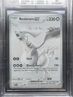 Pokemon TCG Reshiram EX 173/086 English White Flare BGS 9 Mint Graded Card - Image 2