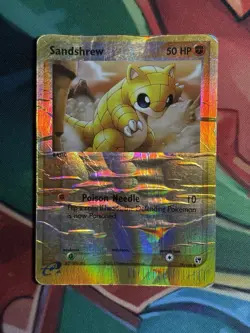Sandshrew 75/100 EX Sandstorm Reverse Holo Pokemon Card TCG DMG - Image 2