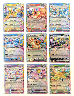 Pokemon Prismatic Evolutions - 9 Card Complete Eeveelution EX Set NM - Image 1