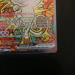 Meowth EX 121/088 Full Art Holo Rare English Pokemon TCG Cat Basic Card - Image 4