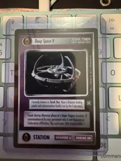 Star Trek CCG DS9 Deep Space Nine / Terok Nor M/NM Rare HTF 2 sided card - Image 1