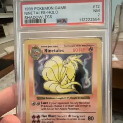 Pokemon Base Set Ninetales shadowless PSA 7 - Image 3