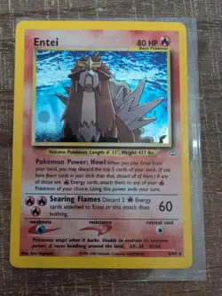 Entei 6/64 Neo Revelation Unlimited Holo Rare Pokemon Card TCG MP - Image 1