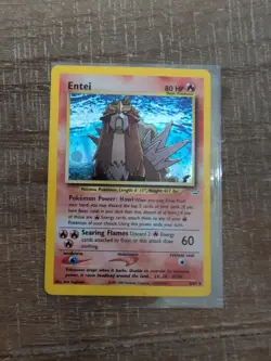 Entei 6/64 Neo Revelation Unlimited Holo Rare Pokemon Card TCG MP - Image 2