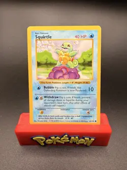 Pokemon TCG Base Set Shadowless Squirtle 63/102 Common LP WOTC 1999 Vintage - Image 1