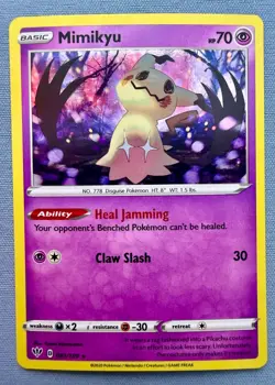 Mimikyu (Cosmo Holo) 81/189 - 2020 Pokemon Sword & Shield Darkness Ablaze LP/NM - Image 1