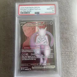 Pokemon TCG Team Rocket's Mewtwo Ex 213/182 Ultra Rare PSA 10 Gem Mint - Image 1