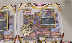 Lot of 7 - Pokemon TCG Lost Origin Sword & Shield 3 Pack Promo Blisters Sealed - Image 5