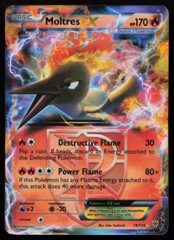 Moltres EX 14/135 Holo EX Rare Plasma Storm Pokemon MP - Image 1