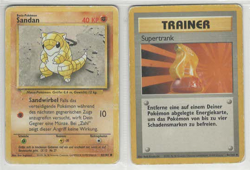 Pokemon GERMAN Base Set Sandan #62/102 & Trainer Supertrank #90/102 MP - Image 1