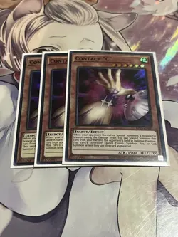 Yugioh! 3x NM Contact "C" OP18-EN007 (Super Rare) - Image 1
