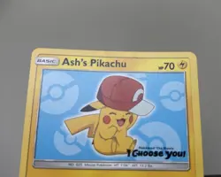 Pokemon Ash's Pikachu SM113 Promo Card 2017 Basic Regular Iron Tail Electro Ball - Image 5