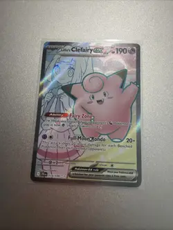 Pokemon Journey Together Lillie's Clefairy EX Holo TCG Card 173/159 - Image 1