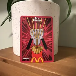 Fry Scoop 02/24 Free Medium Meal Mcdonalds 2026 Trading Card (Unredeemed) 1/3 - Image 1