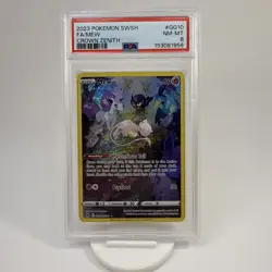 Mew Crown Zenith: Galarian Gallery GG10/GG70 FA FULL ART Holo Pokemon Card PSA 8 - Image 1