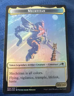 Spirit (002) Mechtitan (014) Double-sided Token Kamigawa: Neon Dynasty Foil - Image 2