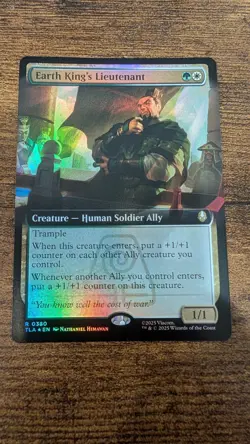 MTG FOIL Earth King's Lieutenant Extended Art - Avatar: The Last Airbender #380 - Image 1