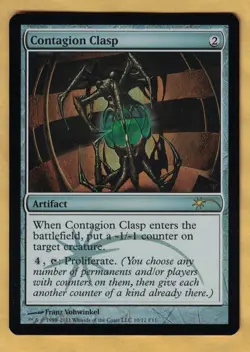 FNM Foil Promo - Contagion Clasp (English, 2011, Promotional) NM - Image 1