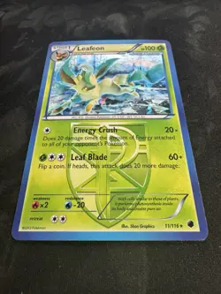 Leafeon (Team Plasma) Plasma Freeze #11 (2013) Rare Cracked Ice NM Pokemon - Image 2