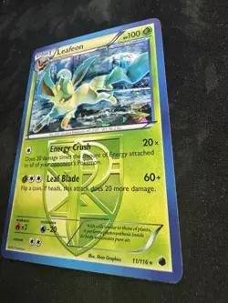 Leafeon (Team Plasma) Plasma Freeze #11 (2013) Rare Cracked Ice NM Pokemon - Image 3