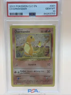 PSA 10 Charmander 2023 Pokemon CLC EN #001 GEM MT Fast Free Shipping - Image 1