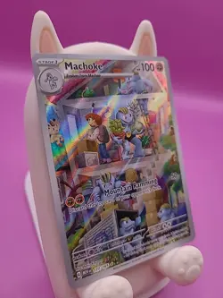 Machoke 177/165 Illustration Rare Holo Scarlet and Violet 151 Pokemon TCG NM - Image 5