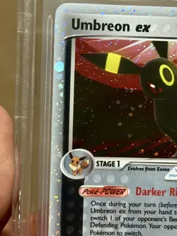 2005 POKEMON EX UNSEEN FORCES #112 UMBREON EX-HOLO PSA 9 🌀double swirl 🌀 - Image 3