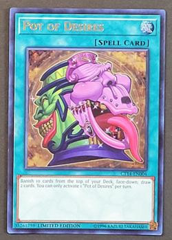 Yugioh TCG - Pot of Desires - CT14-EN004 - NM - Limited Edition, Holo Spell Card - Image 1