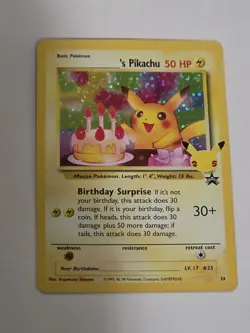 Pokemon Birthday Pikachu 24/53 Celebrations 25th Classic Collection Holo - Image 1