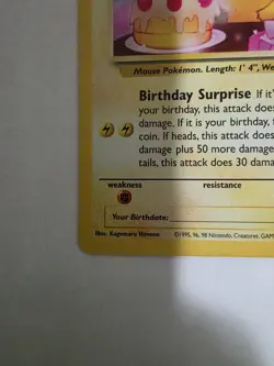Pokemon Birthday Pikachu 24/53 Celebrations 25th Classic Collection Holo - Image 5