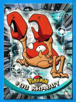 2000 Topps Pokemon TV Animation Edition Krabby #98 Blue Topps Logo NM-MT - Image 1