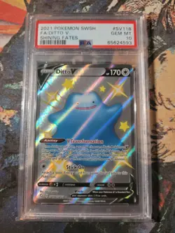 2021 Pokemon Shining Fates Shiny Ditto V PSA 10 - Image 1