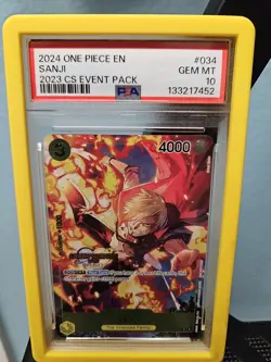 PSA 10 Sanji (CS 2023 Event Pack) P-034 One Piece Championship Promo - Image 1