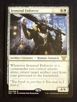 1x Ironsoul Enforcer (7) Commander: Kamigawa: Neon Dynasty LP MTG Magic x1 MKE - Image 1