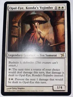 Opal-Eye, Konda's Yojimbo PL/MP, English MTG Betrayers of Kamigawa - Image 1