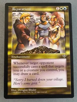 Reparations Mirage Regular MTG—Never Played Near Mint/Mint—RESERVE LIST–Vintage - Image 1