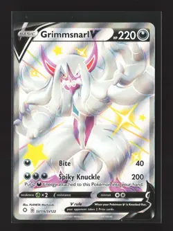 Pokemon Shining Fates: Shiny Vault #SV116/SV122 Shiny Holo Rare Grimmsnarl V - Image 1