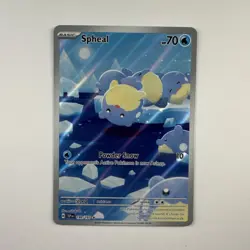 Pokemon Spheal 199/191 SV08 Surging Sparks Illustration Rare Full Art Holo 70 HP - Image 1
