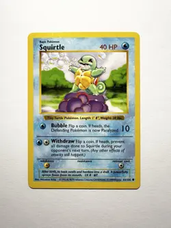 Pokemon TCG: Squirtle - Shadowless Base Set 63/102 (NM) - Image 1