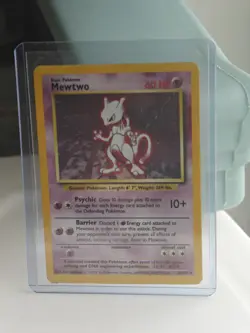 MEWTWO POKEMON 1999 TCG 10/102 BASE SET HOLO UNLIMITED RARE MP CONDITION - Image 1