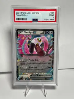 2024 POKEMON SSP EN-SURGING SPARKS #160 FLAMIGO EX - PSA 9 MINT - Image 1