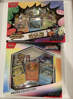 Pokemon Prismatic Evolutions Poster And Ascended Heroes Deluxe Pin Collection! - Image 2