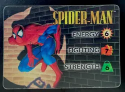 Spider-Man 1995 Fleer Marvel Overpower 3-Stat Character Card TCG - Image 1