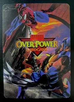 Spider-Man 1995 Fleer Marvel Overpower 3-Stat Character Card TCG - Image 2