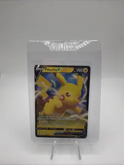 Pikachu V SWSH061 Promo SWSH: Sword & Shield Full Art Pokemon Card - Image 1