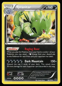 Tyranitar 56/124 Holo Rare XY Fates Collide Pokemon Card - Image 1