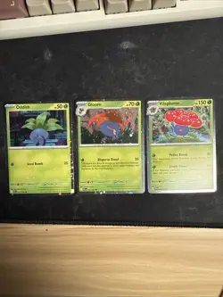 Oddish Gloom Vileplume Cosmos Holo Promo 3 Card Lot Phantasmal Flames NM - Image 1