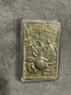 RARE OOP Nintendo Pokemon 23K Gold Plated Charizard Trading Card 1999 with COA - Image 3