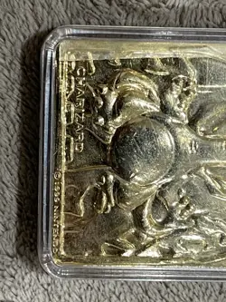 RARE OOP Nintendo Pokemon 23K Gold Plated Charizard Trading Card 1999 with COA - Image 4