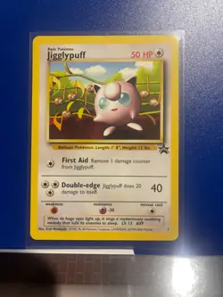 JIGGLYPUFF # 7 Black Star Promo Pokemon Card 2000 WOTC tcg Near Mint ! - Image 1